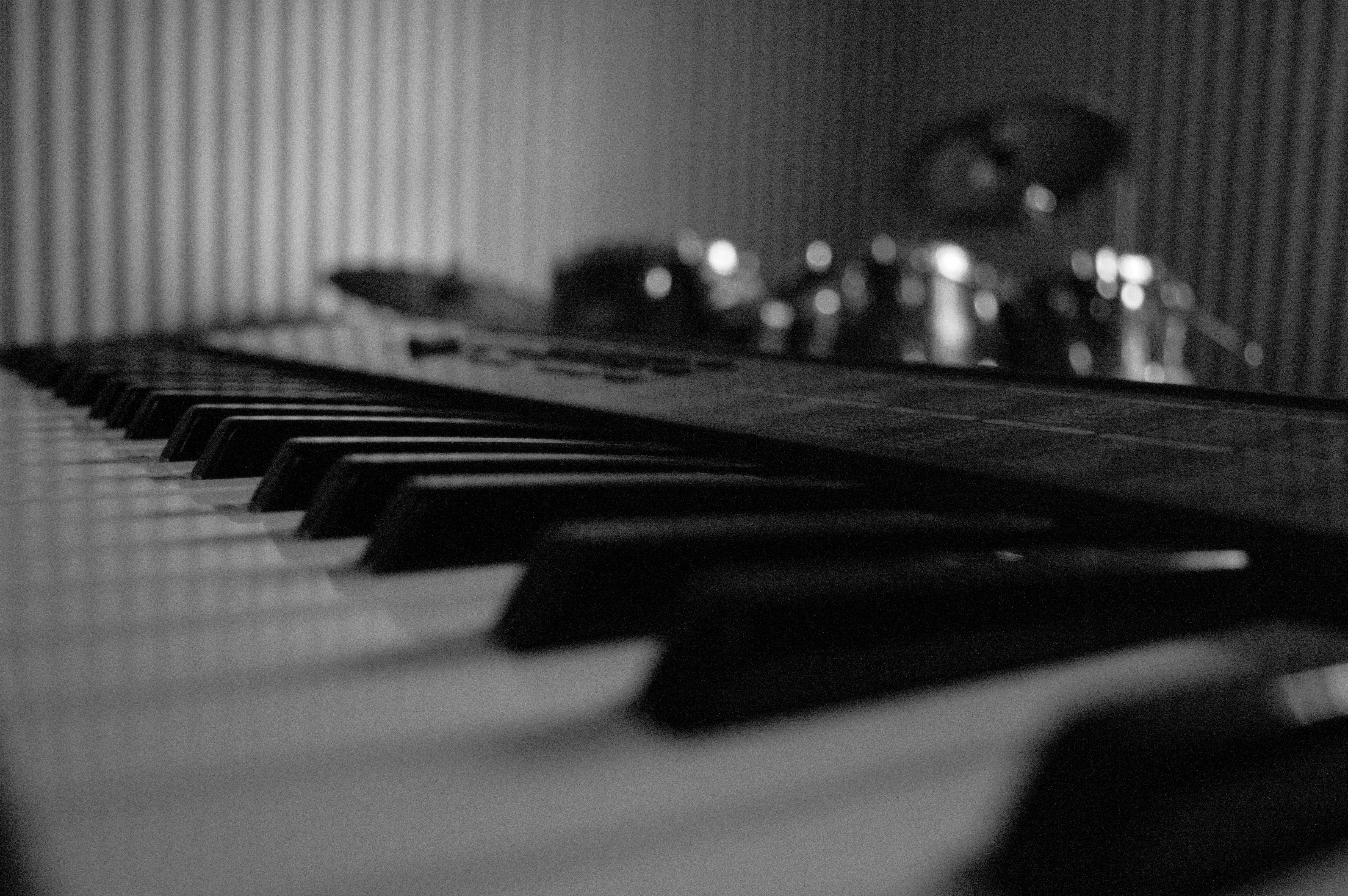 Piano and drumset